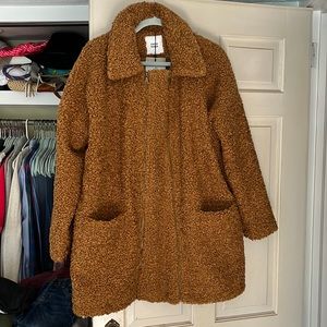 Mama Licious Brown Teddy Jacket